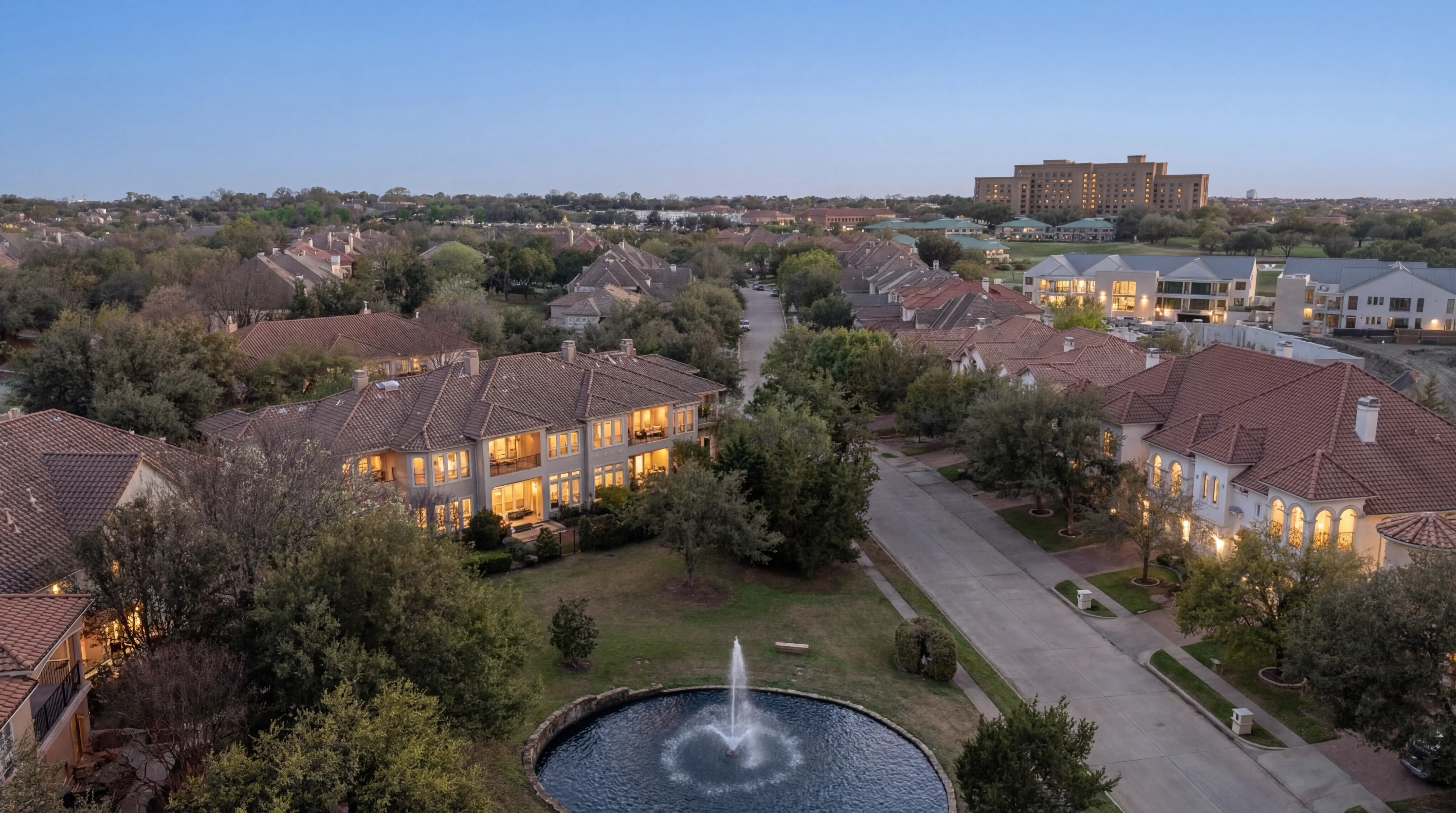 Aerial view of Fairway Vista neighborhood